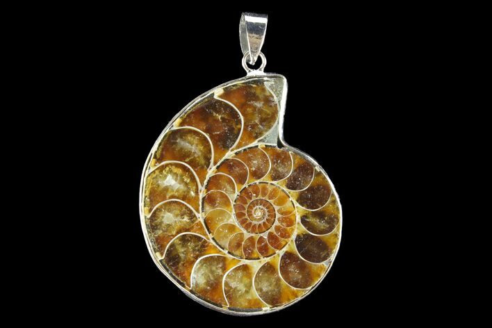 Fossil Ammonite Pendant - Million Years Old #142908